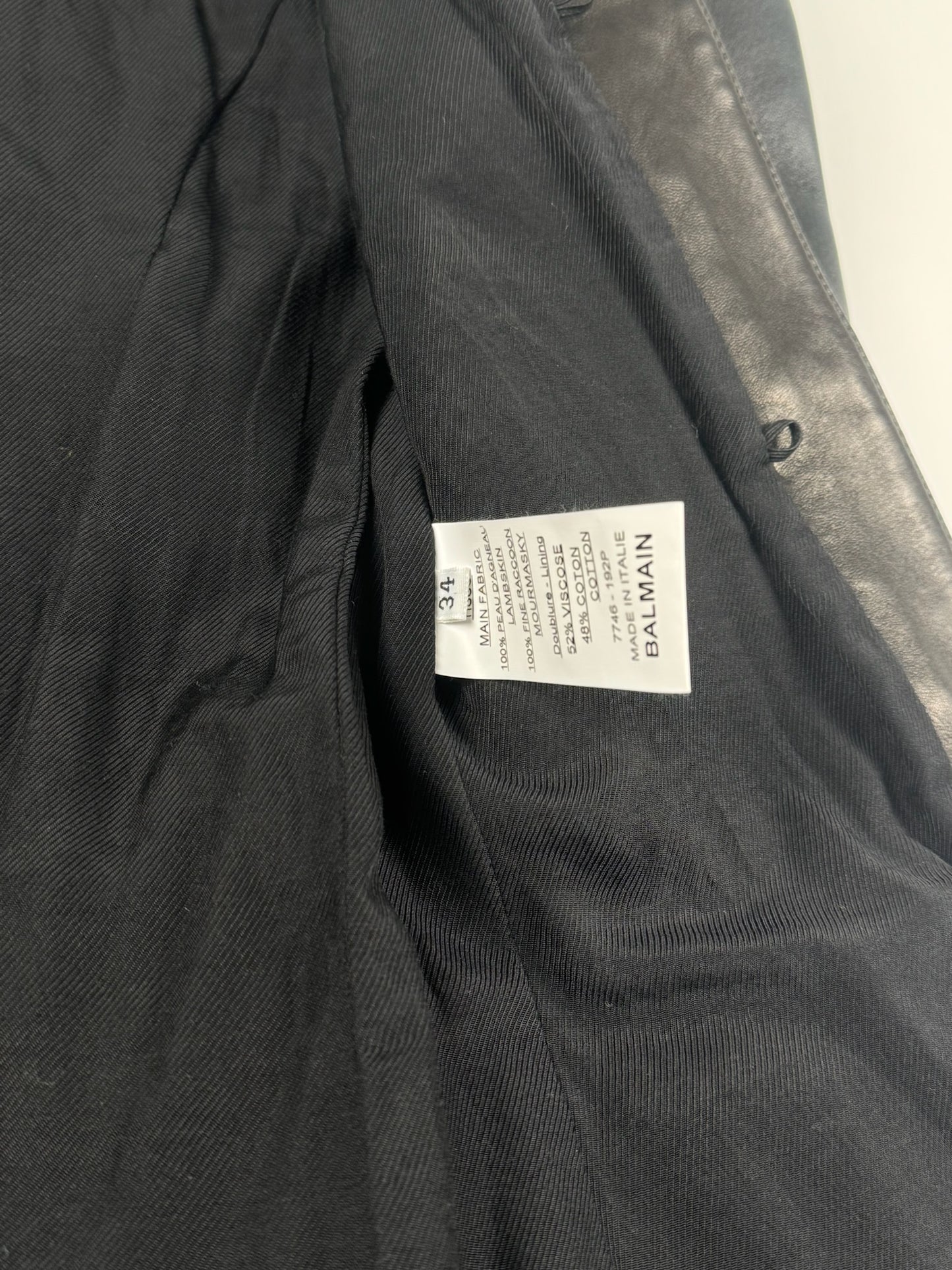 Balmain By Christophe Decarnin Leather Blazer