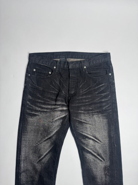 Dior Homme SS03 “Follow Me” Black Clawmark Whiskered Denim