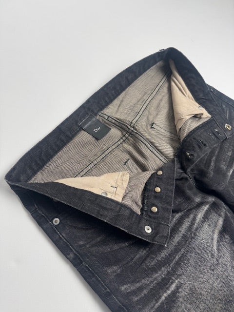 Dior Homme SS03 “Follow Me” Black Clawmark Whiskered Denim