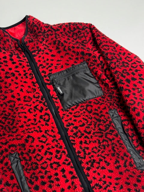 Supreme FW17 Red Leopard Reversible Fleece