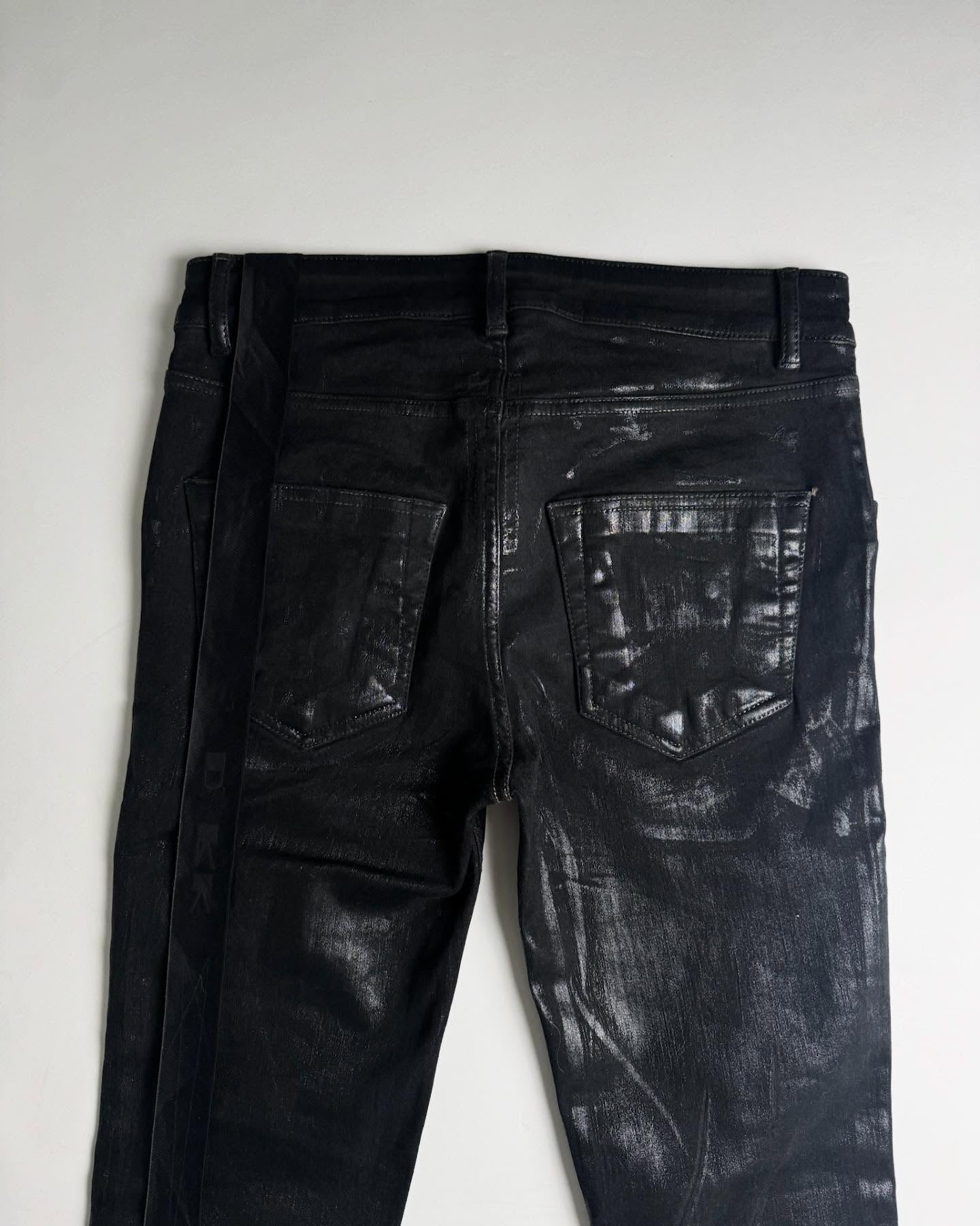 Rick Owens Waxed Tyrone Bootcut Denim