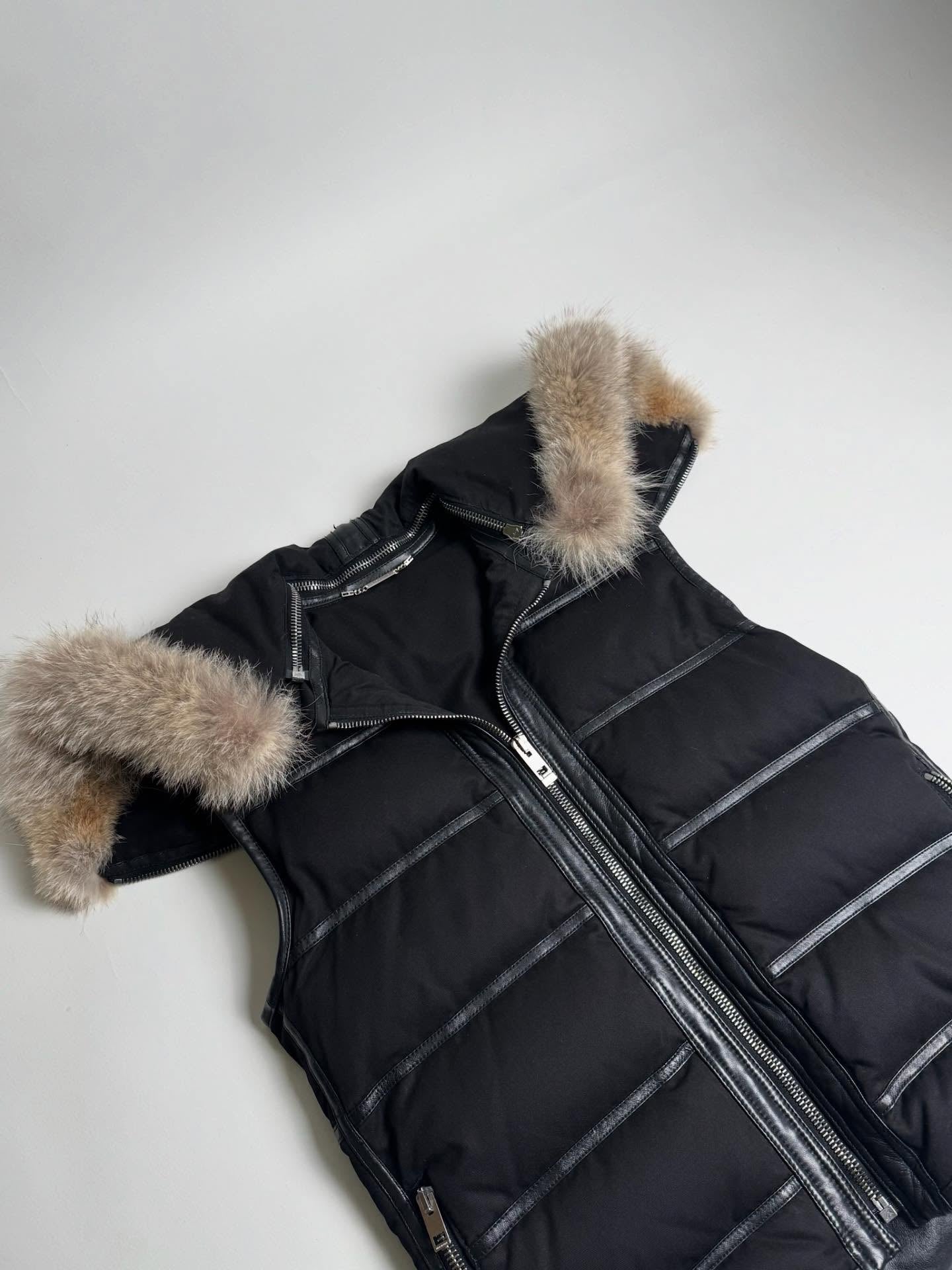 Dior Homme A/W04 “VOTC” Fur Hooded Vest