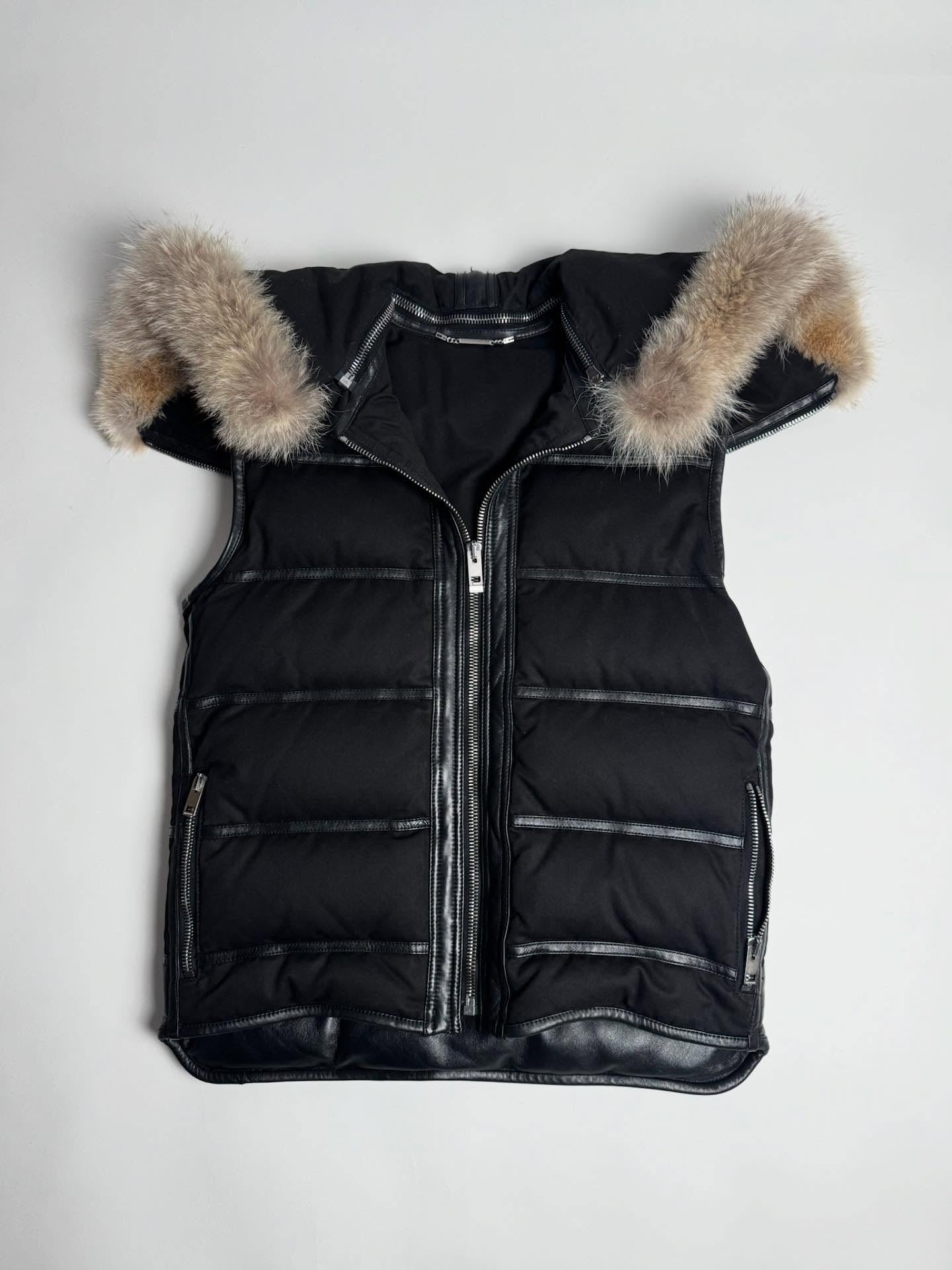 Dior Homme A/W04 “VOTC” Fur Hooded Vest