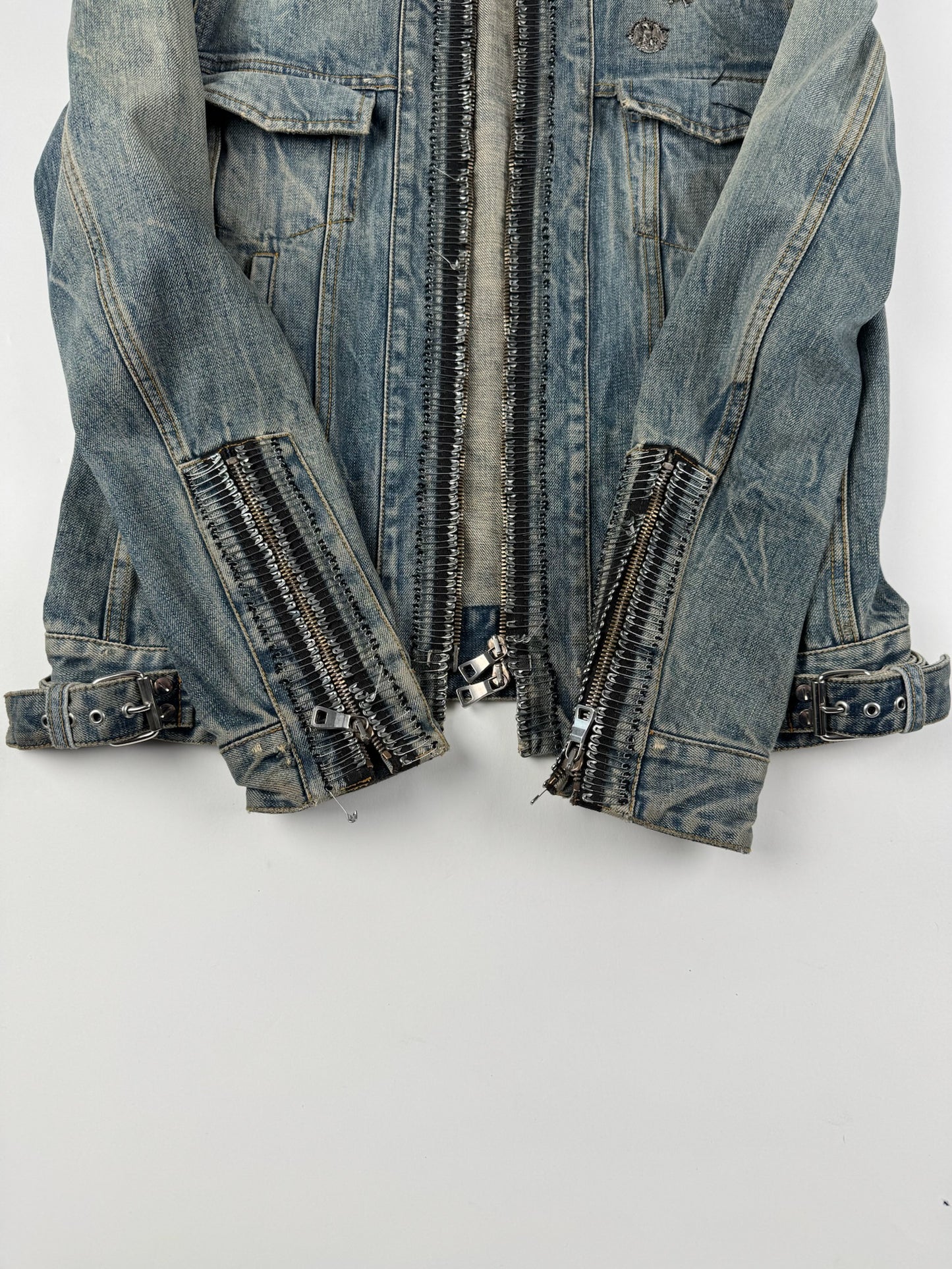 Balmain S/S11 Safety Pin Denim Jacket