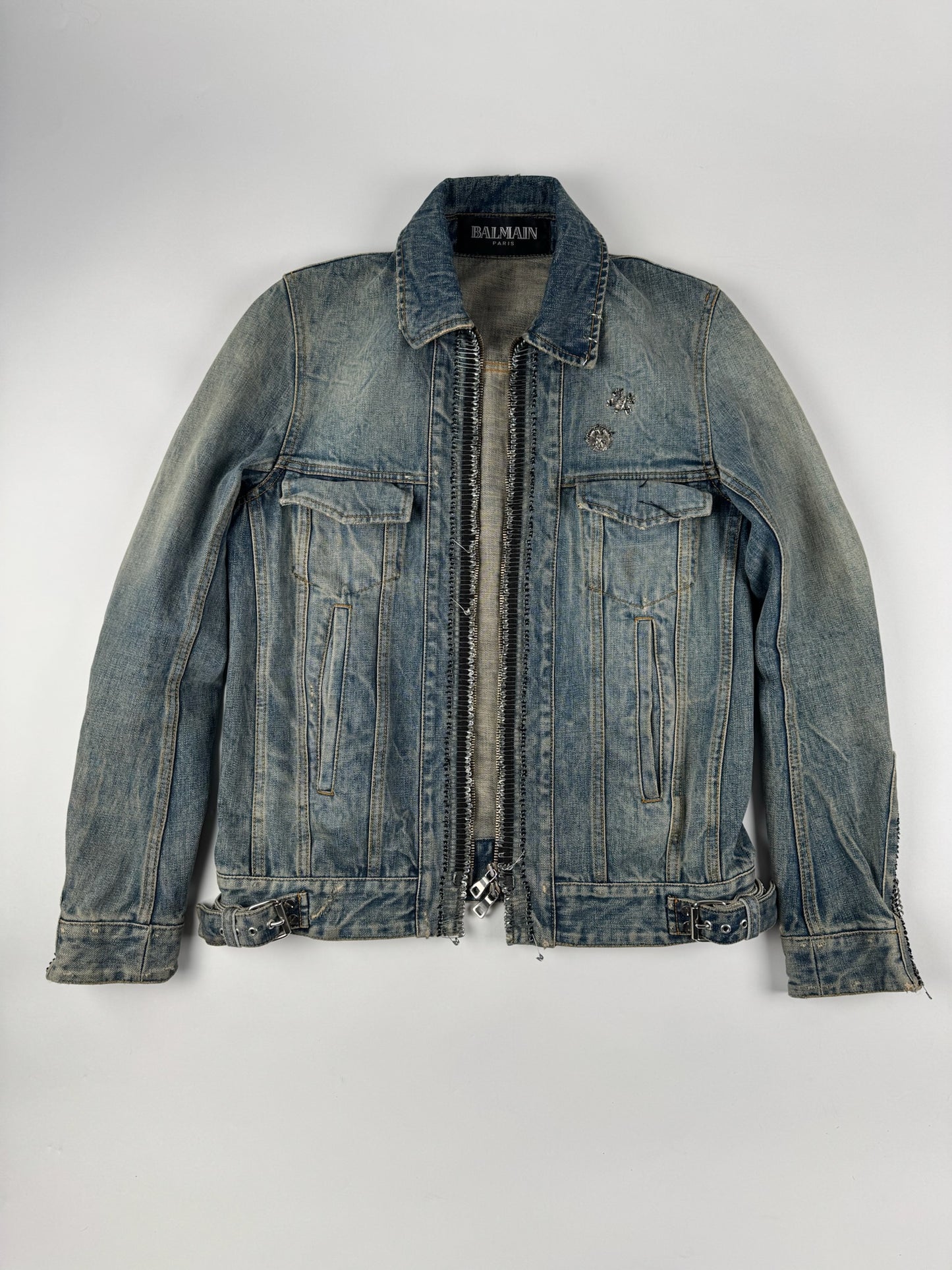Balmain S/S11 Safety Pin Denim Jacket