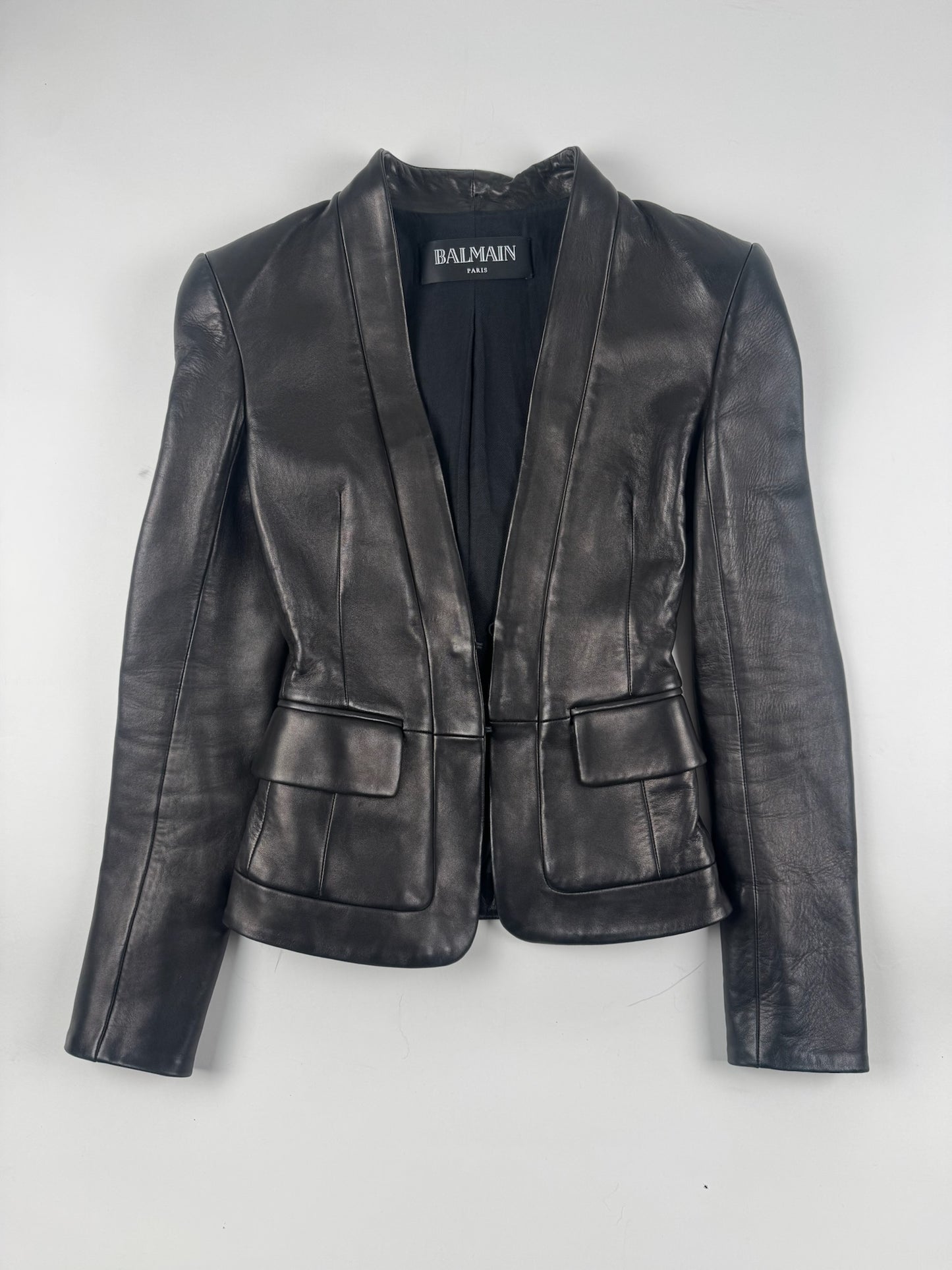 Balmain By Christophe Decarnin Leather Blazer