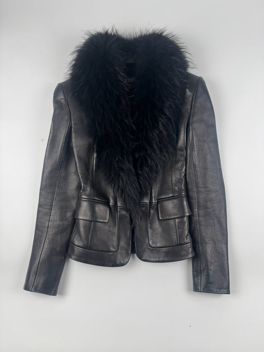 Balmain By Christophe Decarnin Leather Blazer
