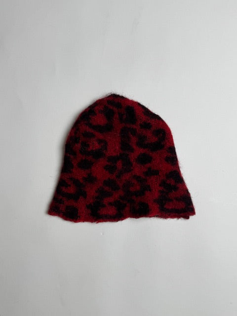 Saint Laurent Paris F/W13 Red Mohair Knit Beanie