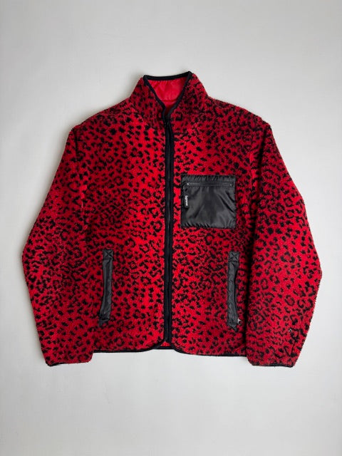 Supreme FW17 Red Leopard Reversible Fleece