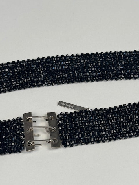 Dior Homme S/S04 “Strip” Black Beaded Belt