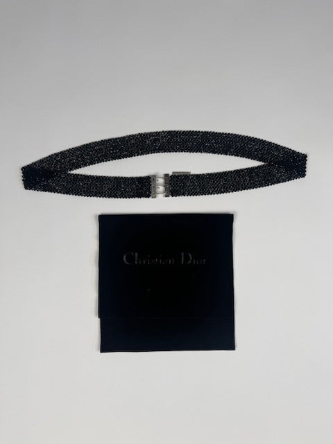 Dior Homme S/S04 “Strip” Black Beaded Belt