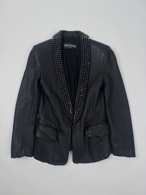 Balmain by Christophe Decarnin Black Studded Blazer