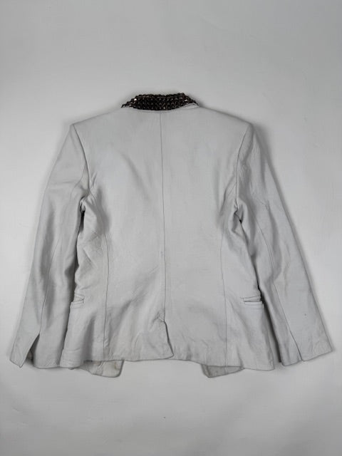 Balmain by Christophe Decarnin White Studded Blazer