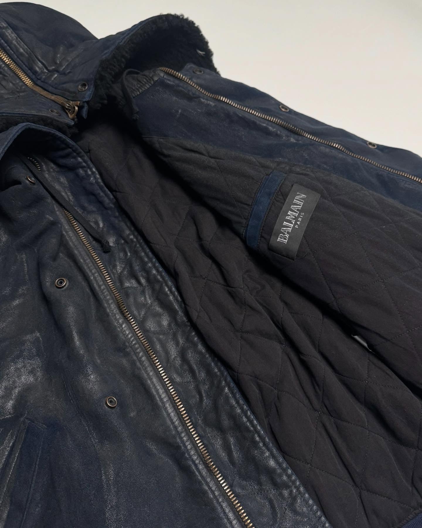 Balmain F/W10 Waxed Bomber Jacket
