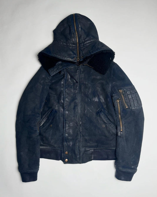 Balmain F/W10 Waxed Bomber Jacket