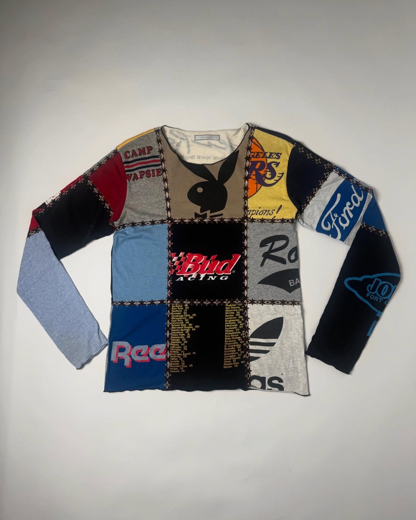 Number (N)Ine A/W02 PlayBoy Patchwork Long Sleeve